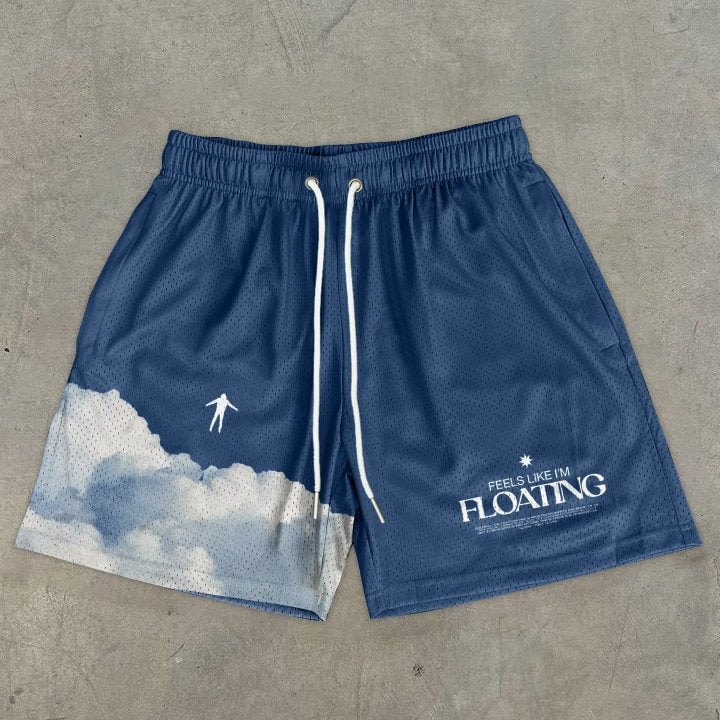 Digital-print Beach Shorts Slightly Stretchy