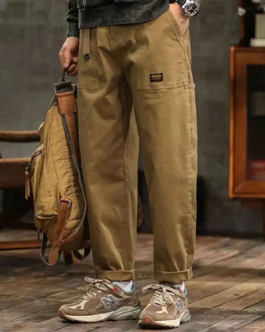 Harrington Oxford | Men'S Rugged Cargo Trousers with Pocket Panels