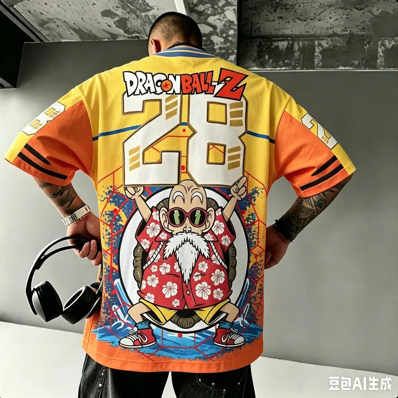 New Men Anime Dragon Ball Z Oversized Jersey
