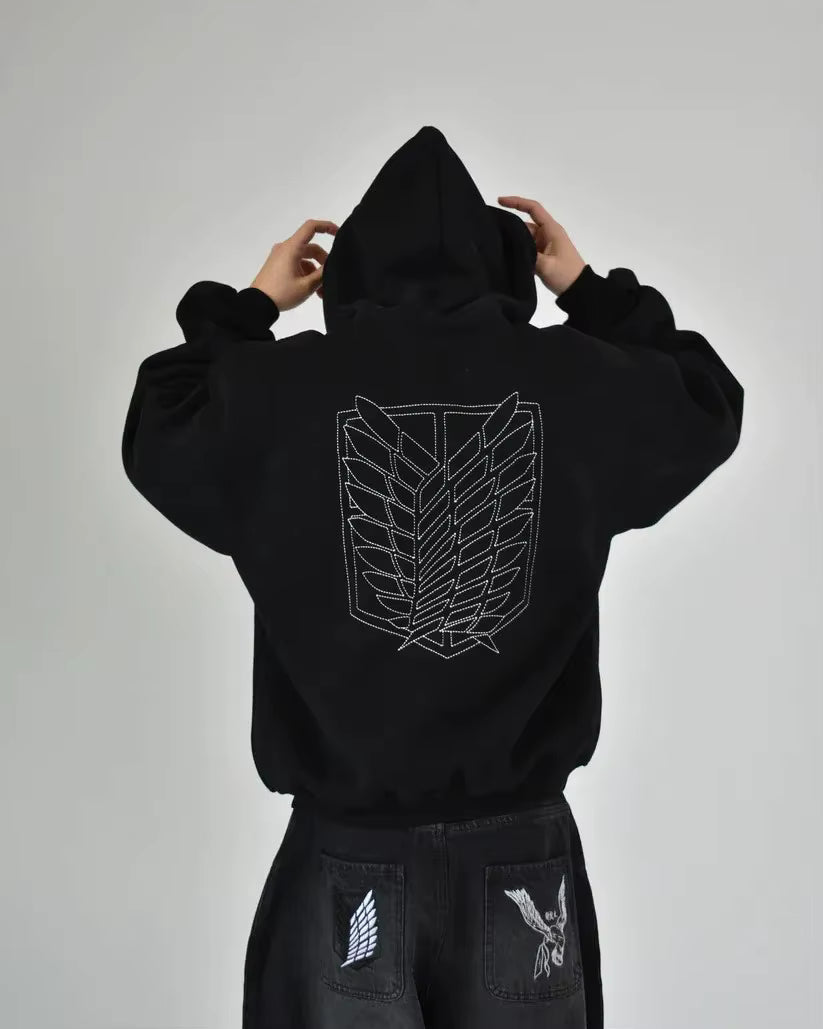 Attack on Titan key Zip-Up Hoodies
