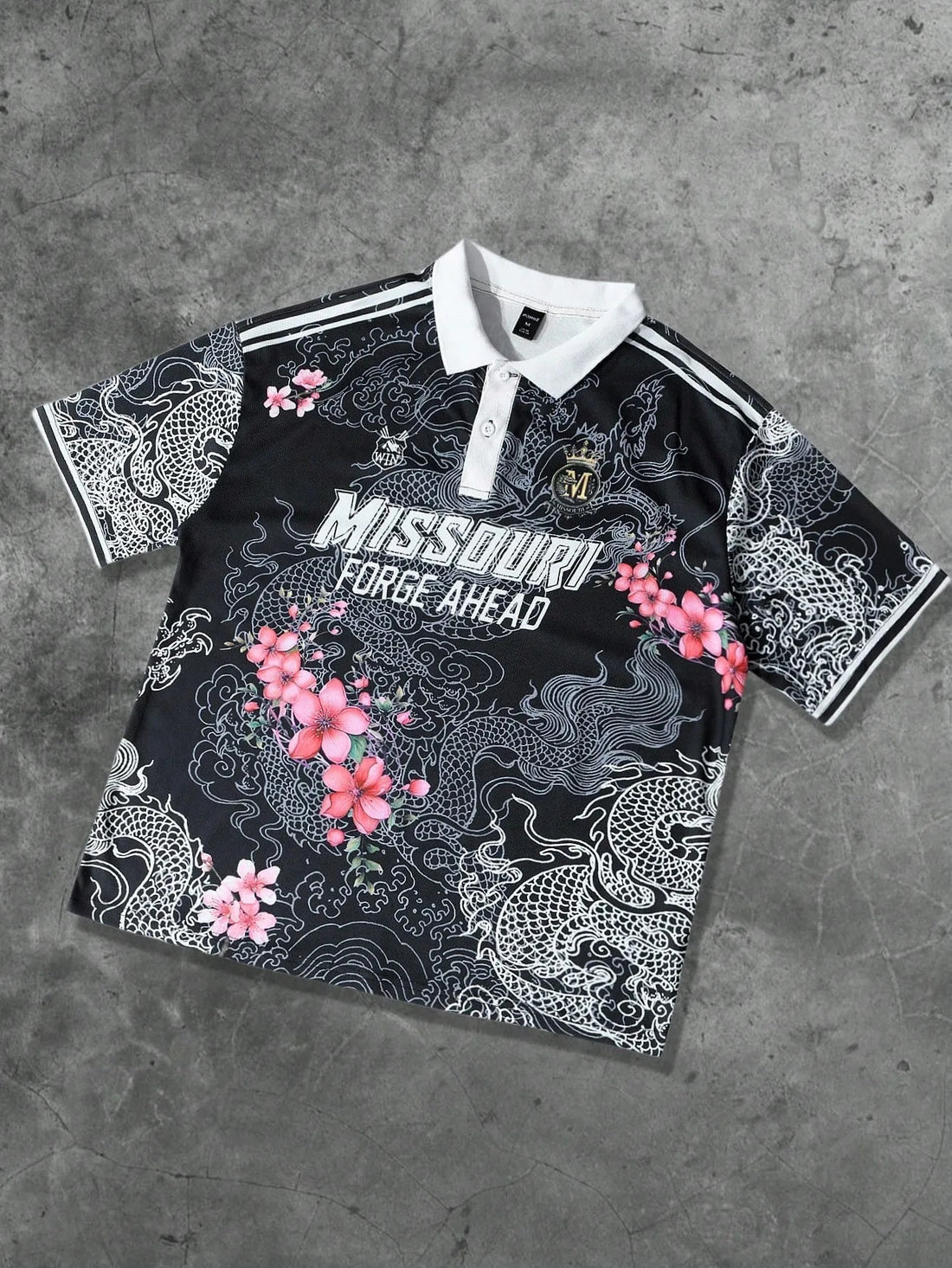 The 2025 summer new men's short-sleeved POLO shirt features a casual fashionable and breathable 3D pattern print