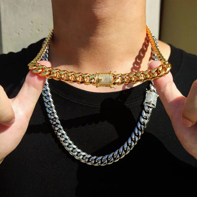 Iced Clasp Miami Cuban Chain StandSteel