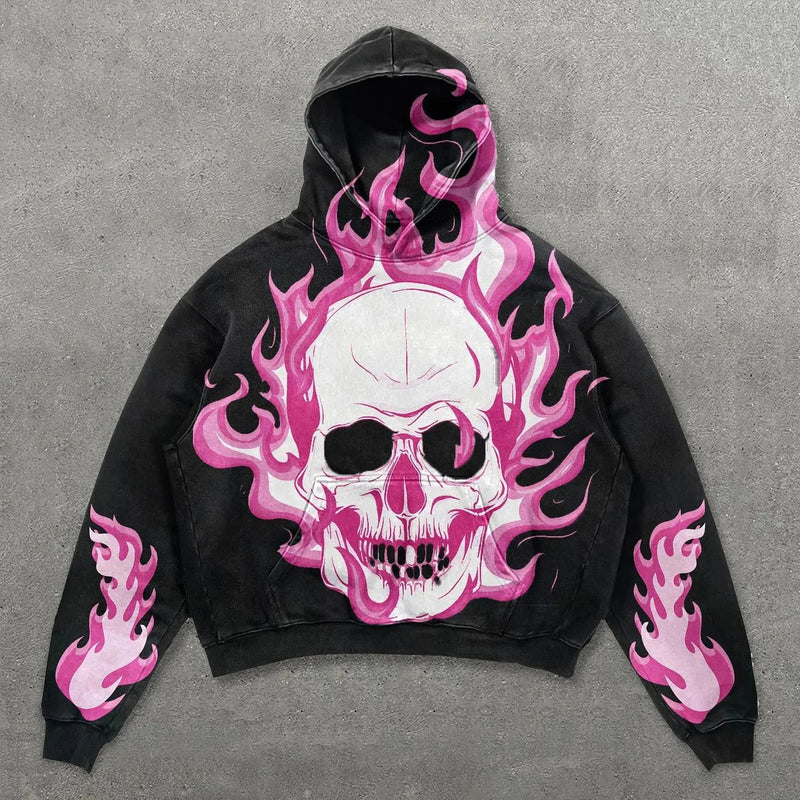 Oversize 3D Graphic Hoodie Streetwear Polyester Unisex S-6XL Black Trendy Y2K Fashion HipHop Clothing Plus Size