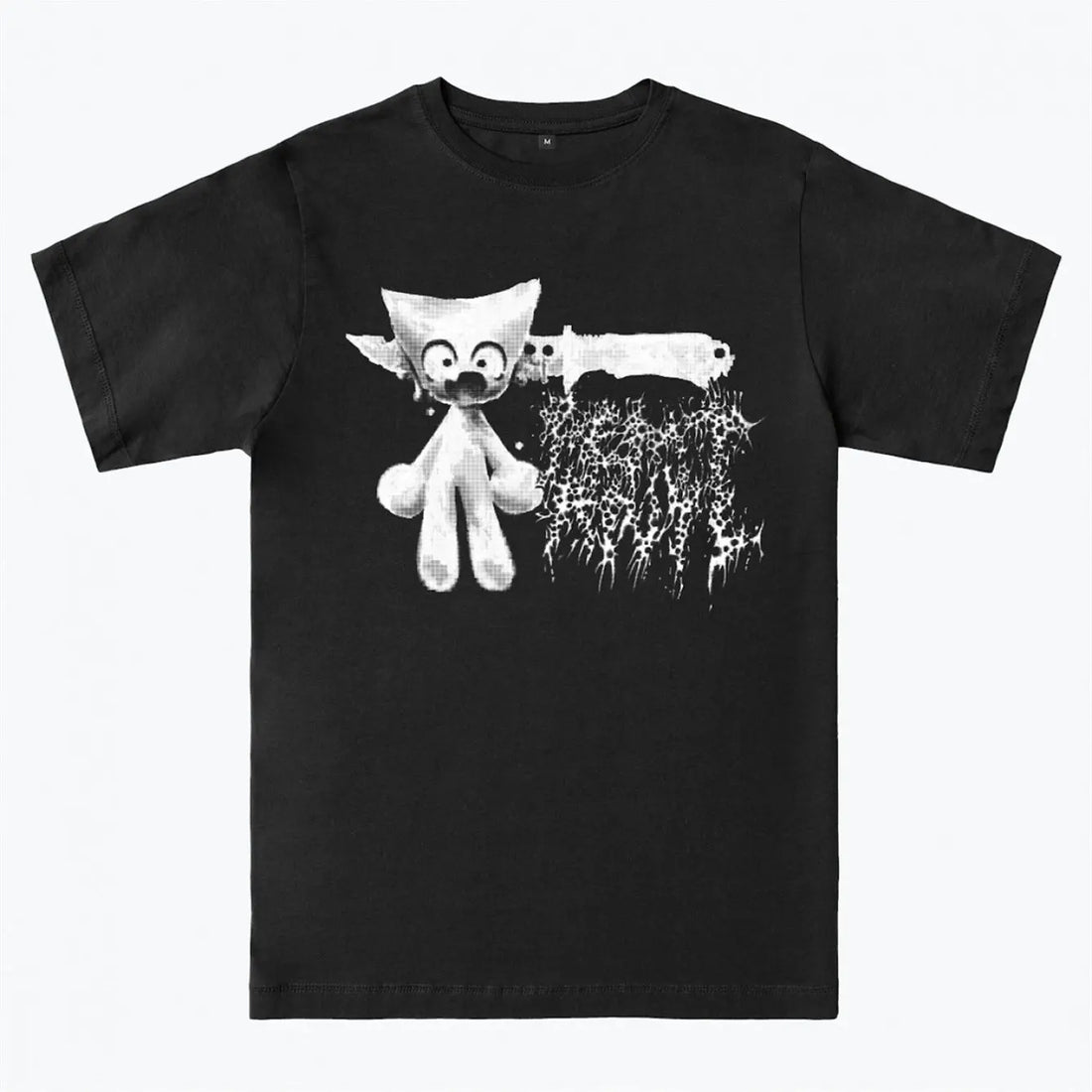 Im Femtanyl Men's Heavyweight Graphic T-Shirt Soft Tee with Cute Cat & Pencil Design, All-Season Casual Shirt for Everyday