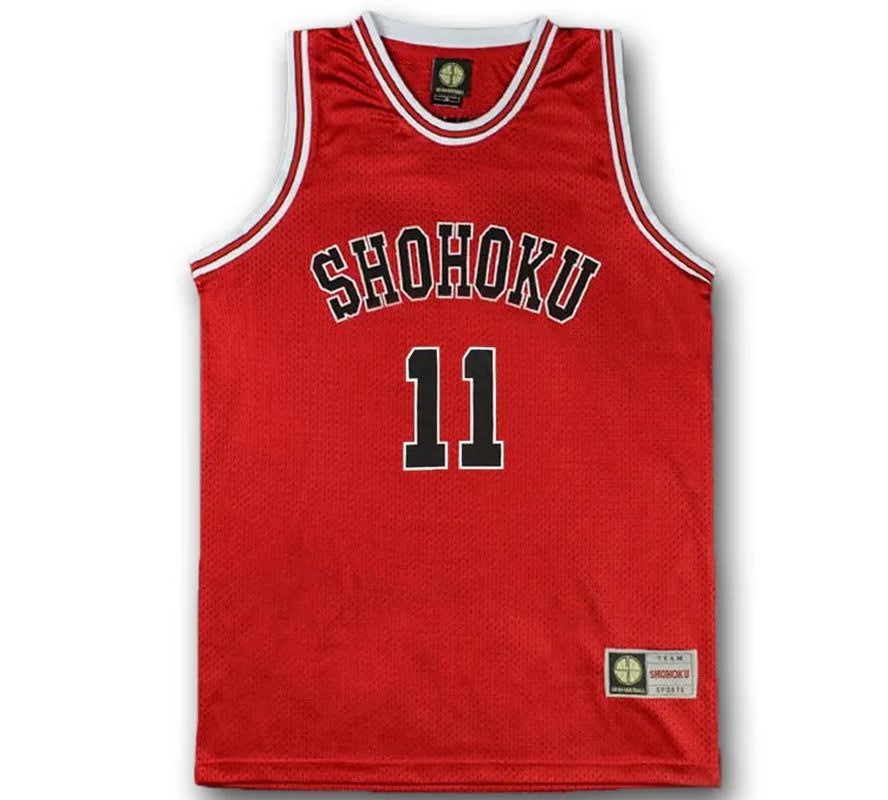 Slam Dunk Shohoku High School No.10 Hanamichi Sakuragi Cosplay Top Vest SD Basketball Jersey