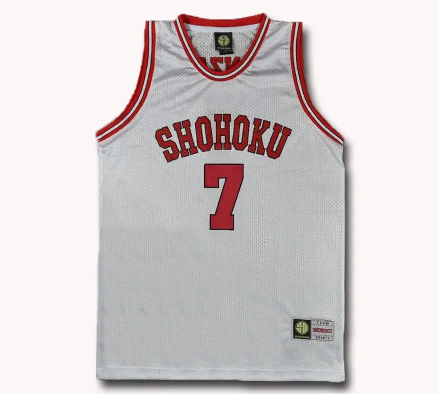 Slam Dunk Shohoku High School No.10 Hanamichi Sakuragi Cosplay Top Vest SD Basketball Jersey