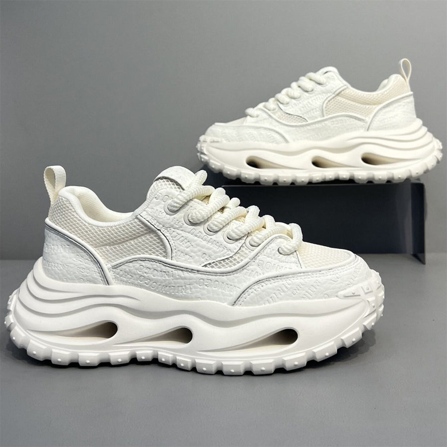 Men's New 2026 Hollow Out Platform Height Increasing Sneakers, Breathable Versatile Sports Casual Shoes, Popular Dad Shoes For Men