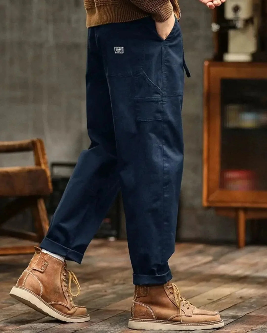 Harrington Oxford | Men'S Rugged Cargo Trousers with Pocket Panels