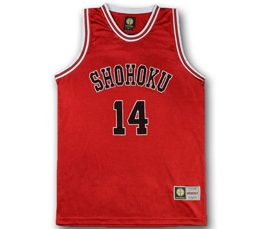 Slam Dunk Shohoku High School No.10 Hanamichi Sakuragi Cosplay Top Vest SD Basketball Jersey