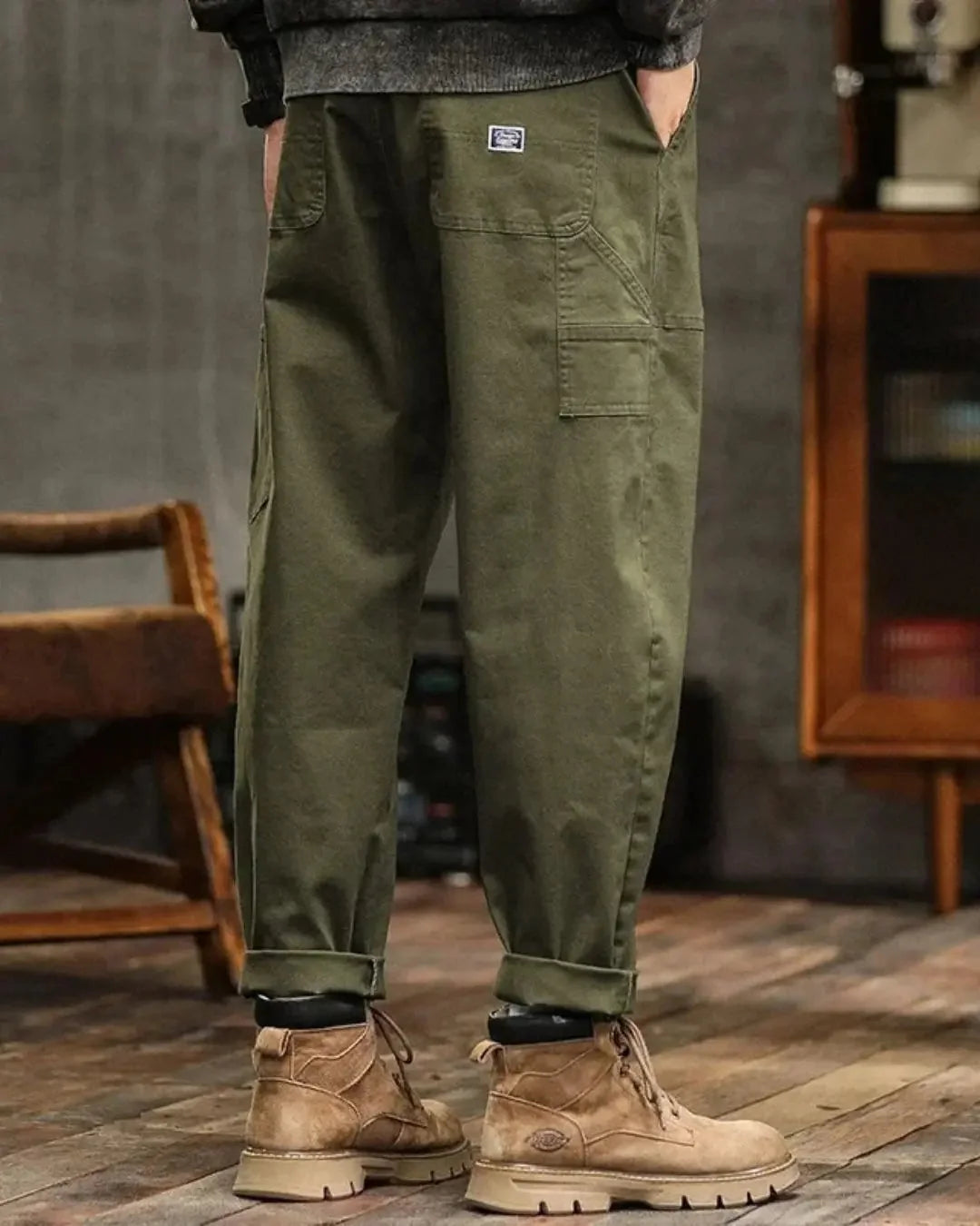 Harrington Oxford | Men'S Rugged Cargo Trousers with Pocket Panels